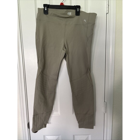 Joy Lab Light Heathered Beige Fitted Athletic Leggings Women's Size XL - Picture 1 of 6